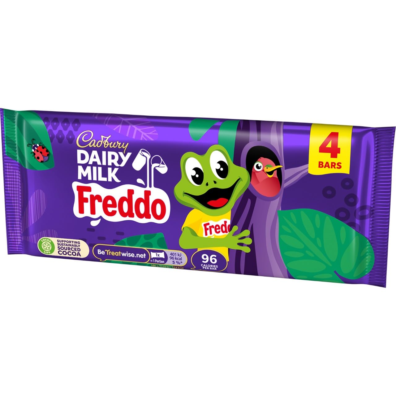 Cadbury Dairy Milk Freddo Frog Chocolate Bar, Bitesize Treats, 4 x 18 g