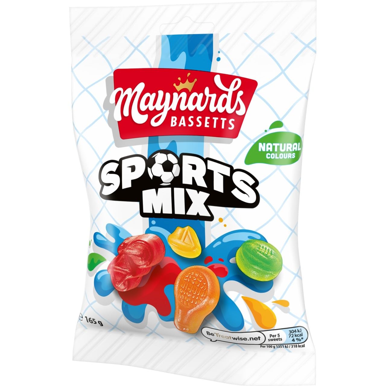 Maynards Bassetts Sports Mixture Süßigkeitenbeutel, verschiedene fruchtige, zähe Gelee-Süßigkeiten, 165 g