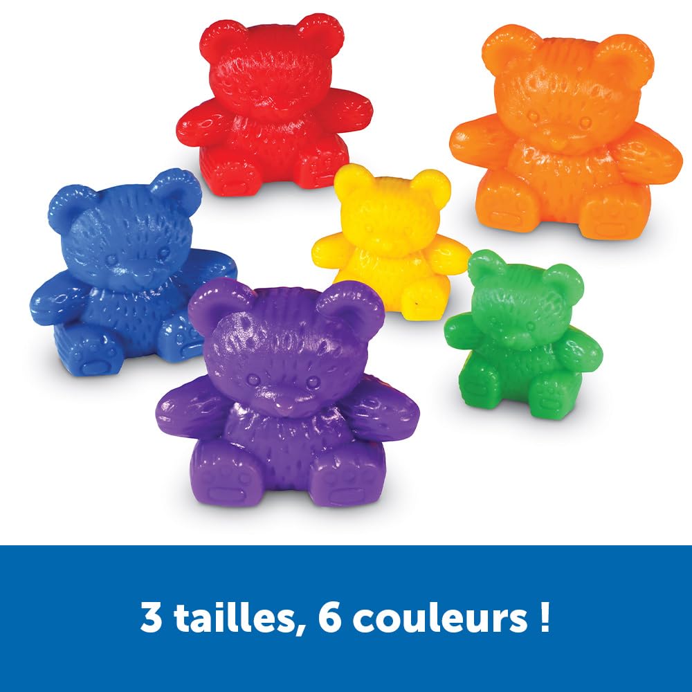 Learning Resources The Original Three Bear Family Counters - 96-Piece Rainbow Maths Set for Ages 3+ 9