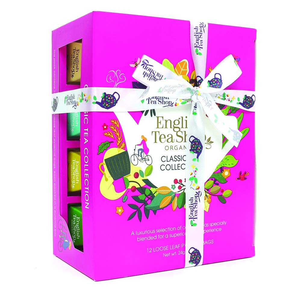 English Tea Shop Organic Classic Tea Collection Prism - 12 Pyramid Tea Bags