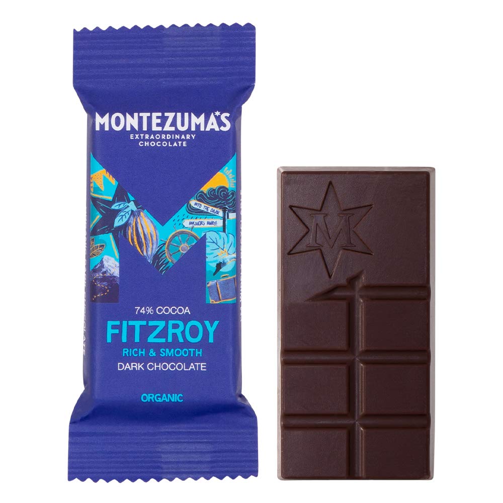 Montezuma - FitzRoy 74% Cocoa Dark Chocolate Mini Bar, Organic, Vegan, Gluten-Free 7