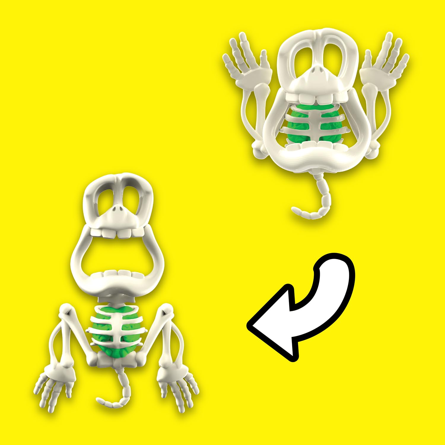 Gooblins 2 Pack - Stretch, Squeeze & Build Slime Alien Skeleton Puzzle 3