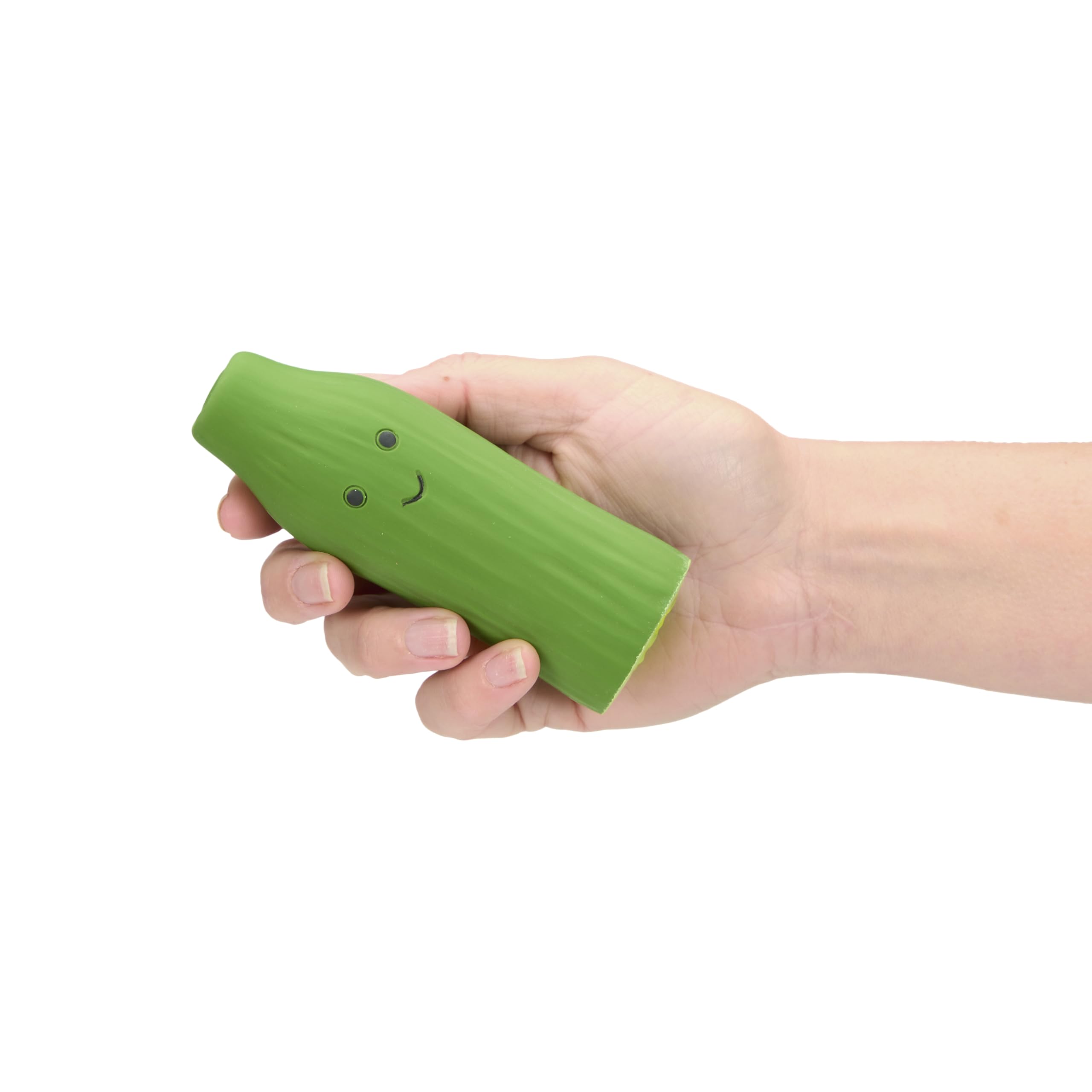 Petface Foodie Faces Cucumber Latex Dog Toy - Small, Squeaker, Durable Chew Toy 3