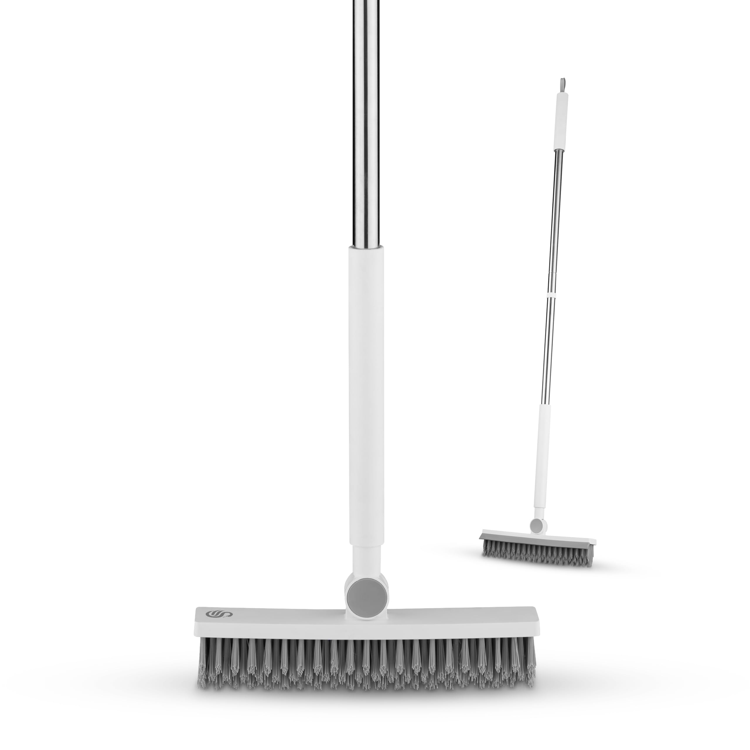 Swan Elevate Angled Floor Scrubbing Brush with Squeegee | 180° Pivoting Head | 5 Layer Bristles