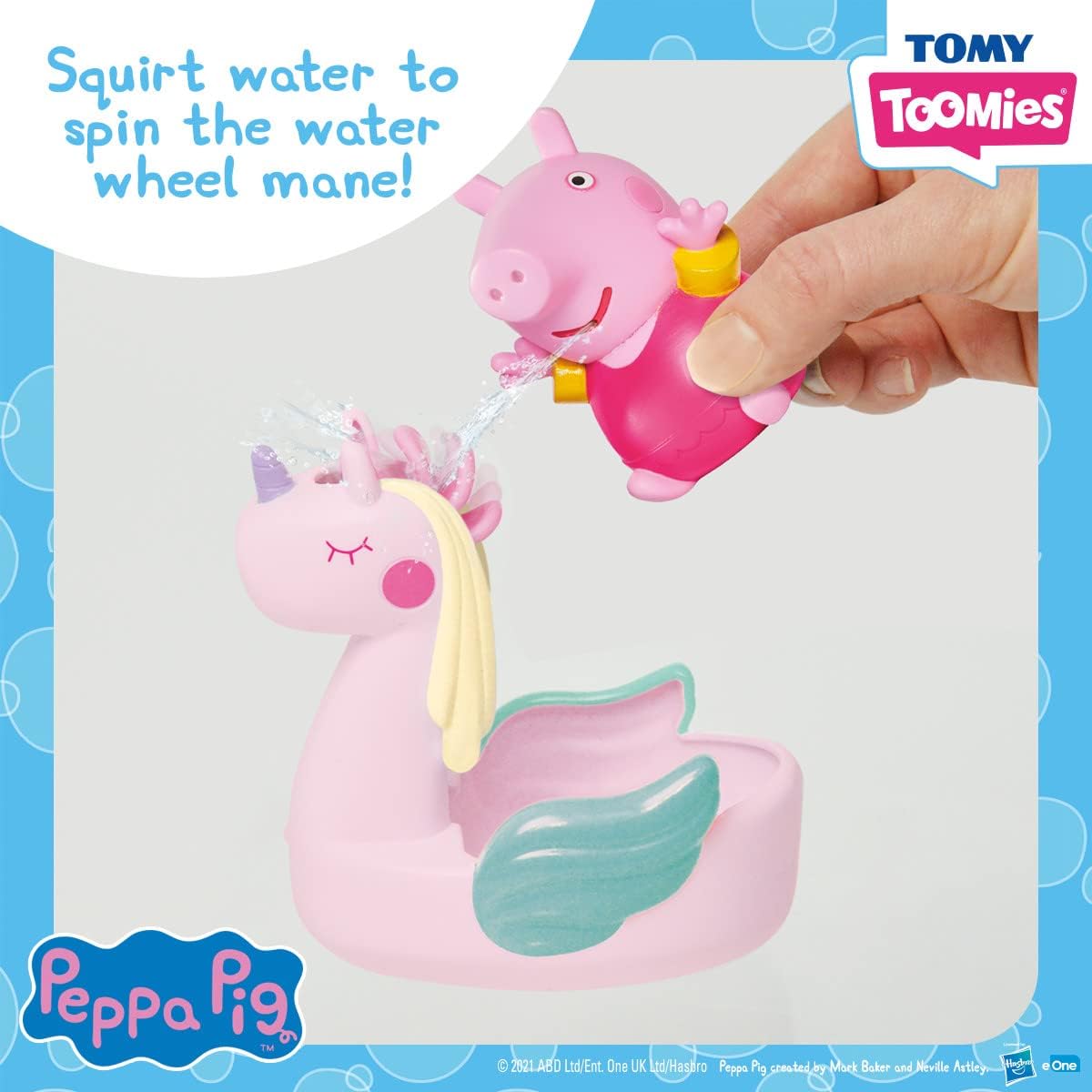 Peppa Pig Bath Toys Playset - Squirting Characters & Unicorn Float for Toddlers 18M+