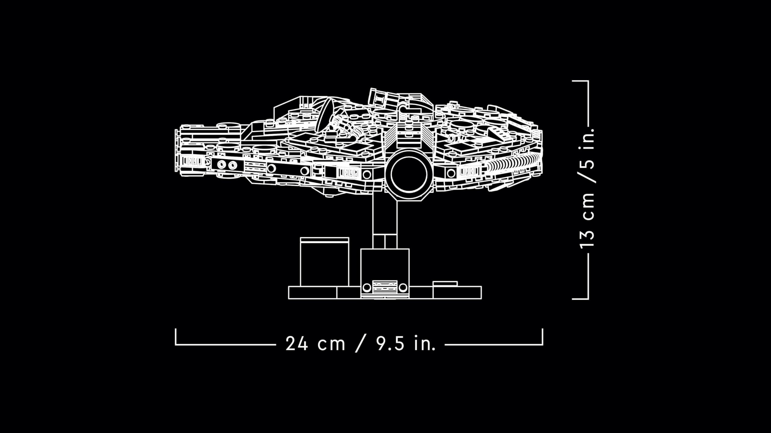 LEGO 75375 Millennium Falcon Model Building Set - Collectible Star Wars Vehicle for Adults 9