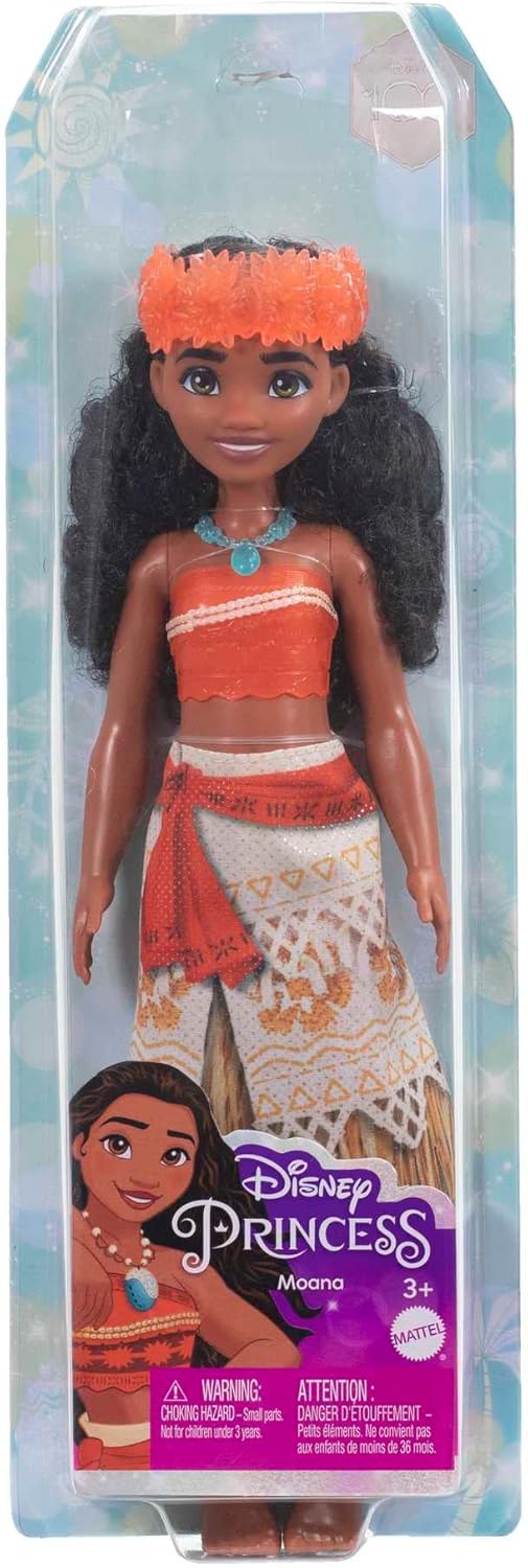 Disney Princess Moana Posable Fashion Doll with Sparkling Outfit and Removable Accessories
