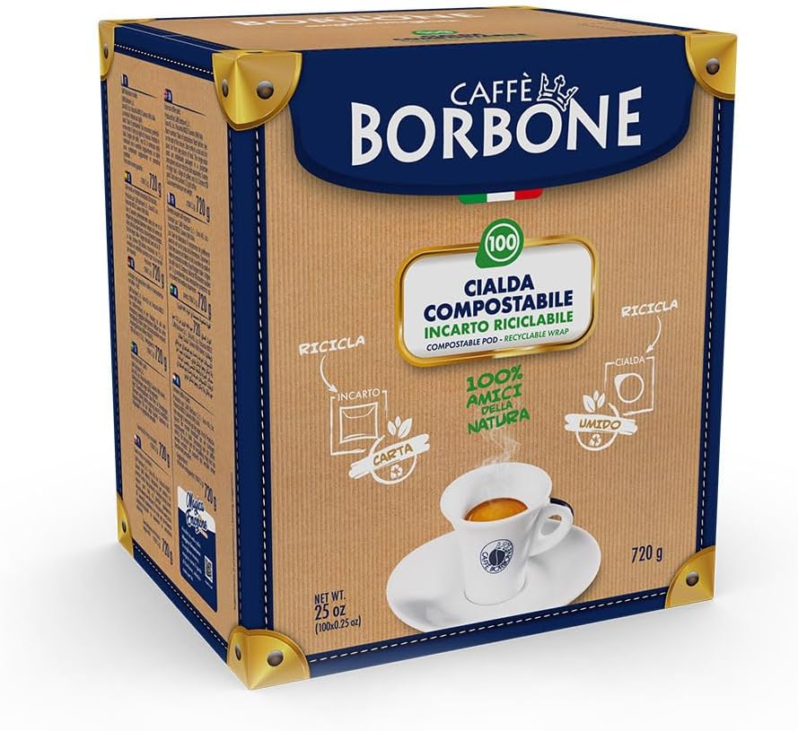 Caffè Borbone Blue Blend Compostable Coffee Pods - 100 Pack, ESE 44mm Compatible 3