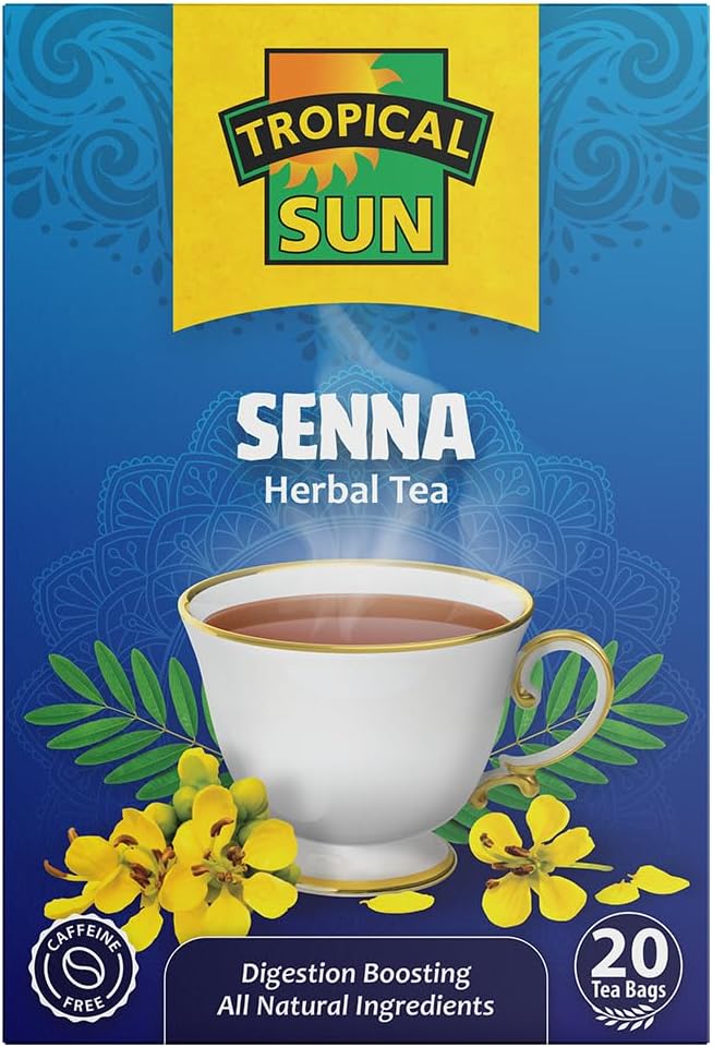 Tropical Sun Senna 20 Tea Bags, Caffeine Free with Natural Ingredients