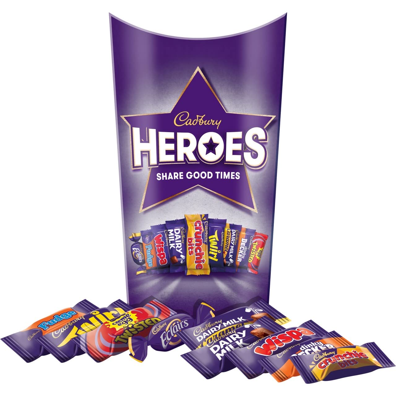 Cadbury Heroes Assorted Miniature Chocolate Bars 290g Carton