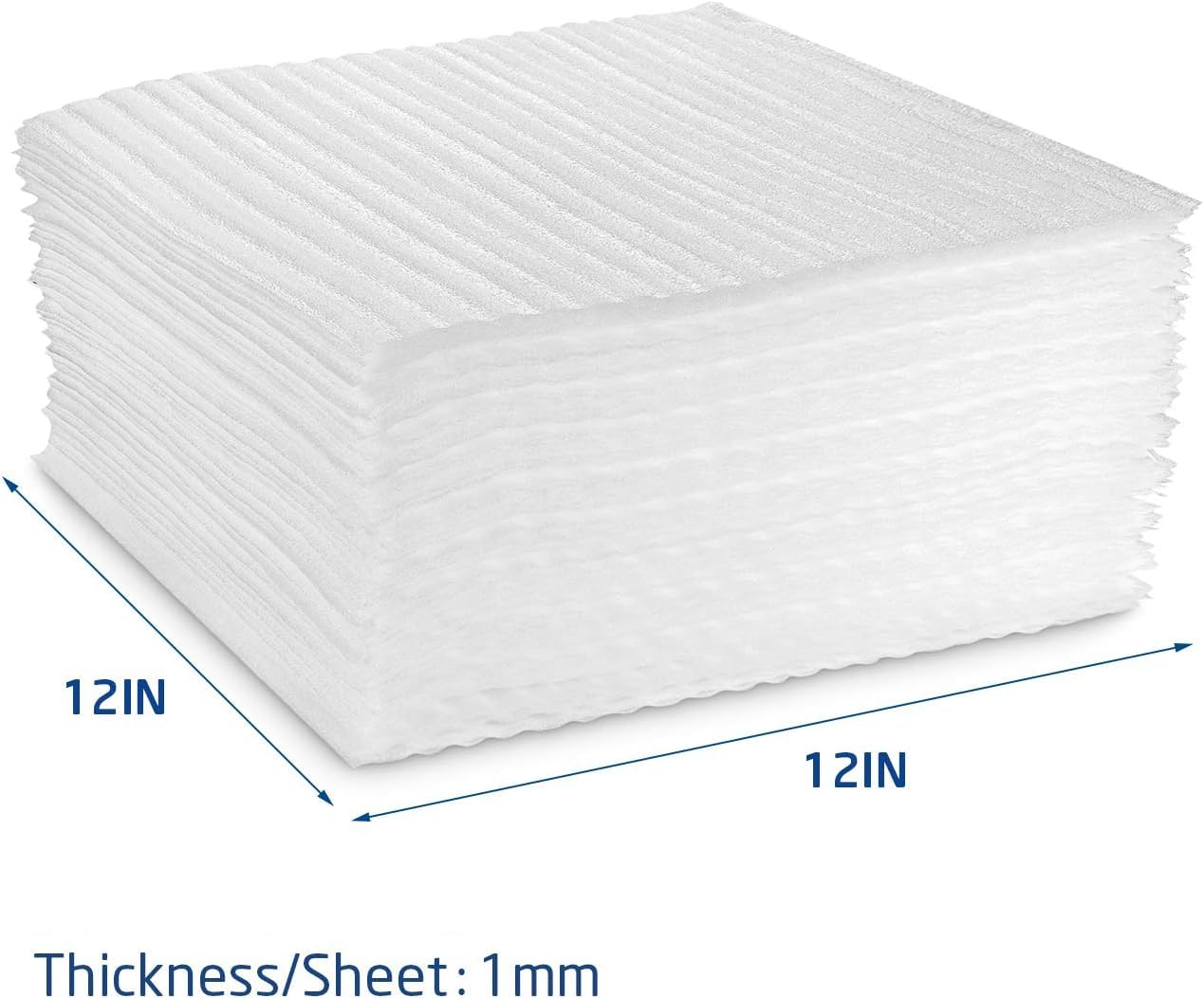 ASelected Cushion Foam Sheets - 50 Count Pre-Cut Wrap Protection | 12' x 12' | White 2