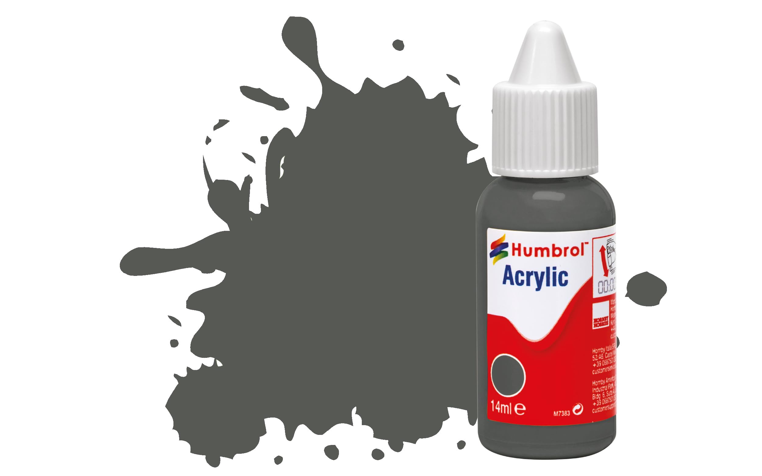 Humbrol Acrylic Surface Primer - No 27 Sea Grey Matt, 14 ml Dropper Bottle