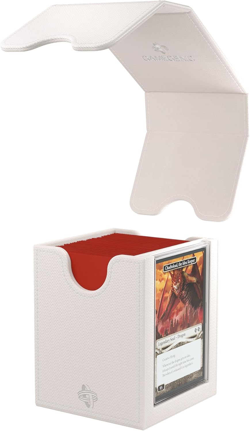 Gamegenic Squire Plus 100+ XL White Commander Deck Box for Magic: The Gathering