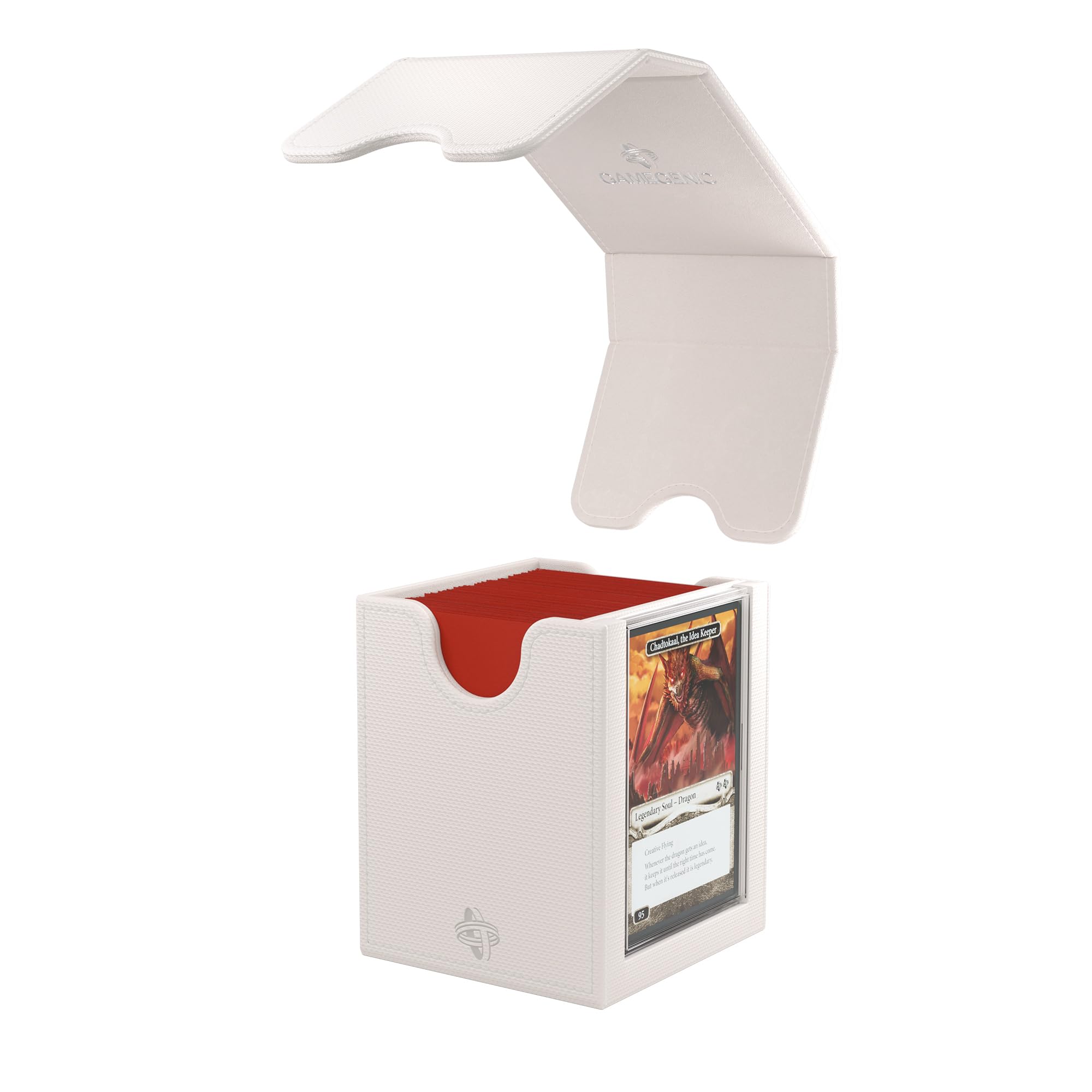 Gamegenic Squire Plus 100+ XL Convertible Deck Box | White | Armorfyber Exterior | Magnetic Closure 5