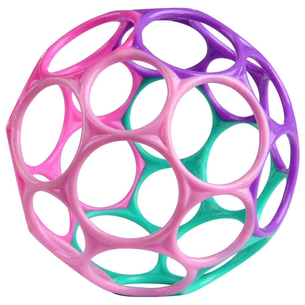 Bright Starts Oball Rattle Easy-Grasp Toy - Pink, Newborn+ 7