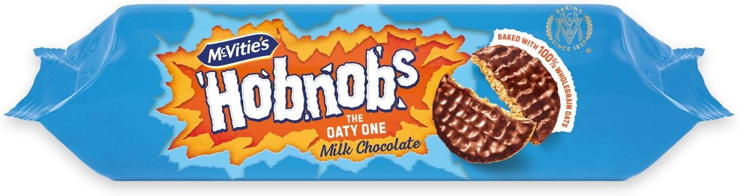 McVitie's Hobnobs Milk Chocolate Biscuits - Crunchy Oat Base | 431g Pack