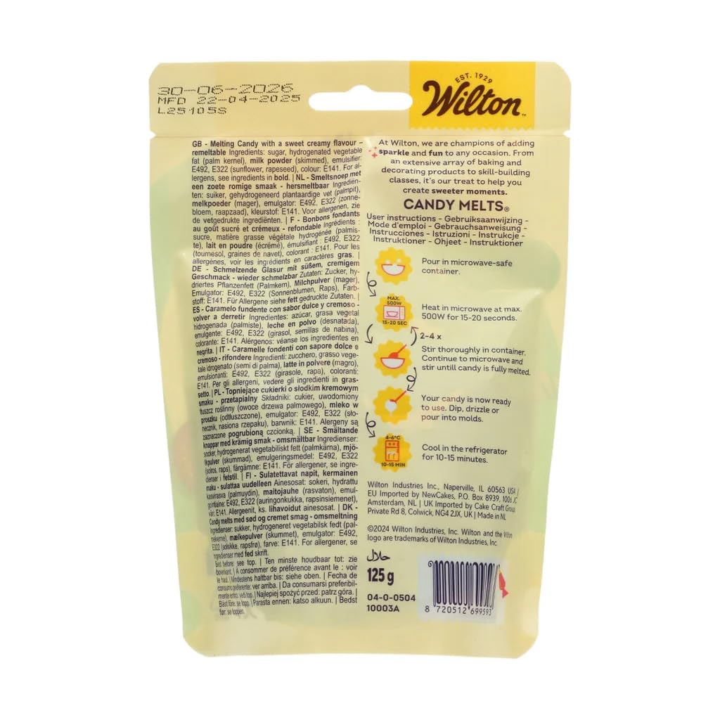 Wilton Candy Melts Dark Green Melting Candy for Dipping and Molding | 125g