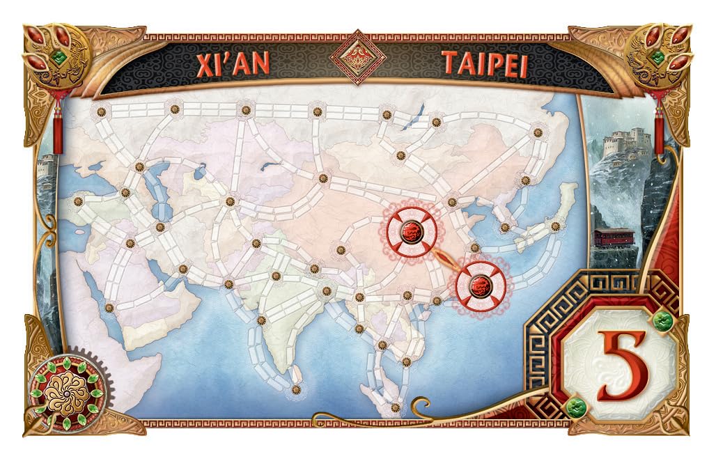 Days of Wonder Ticket to Ride Asia Board Game Expansion | 2-6 Players | 30-60 Min 3