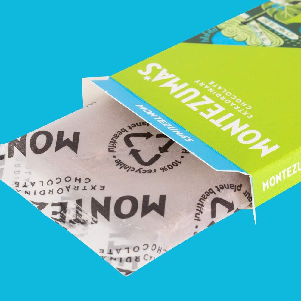 Montezuma's - Geprägte Milchschokolade mit 35 % Kakao und Pfefferminze, glutenfrei, 90 g Riegel