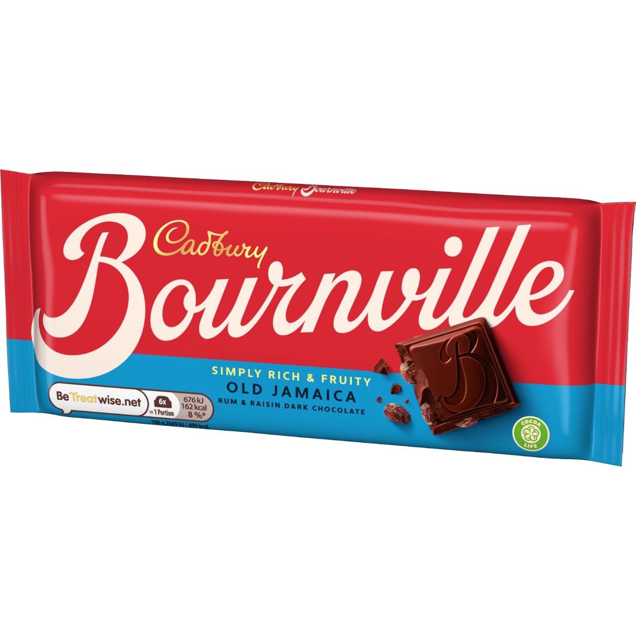 Cadbury Bournville Old Jamaica Dark Chocolate Bar with Rum & Raisin, 100g