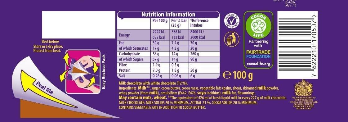 Cadbury Dairy Milk Winter Wonderland Schokoriegel – 100 g 3