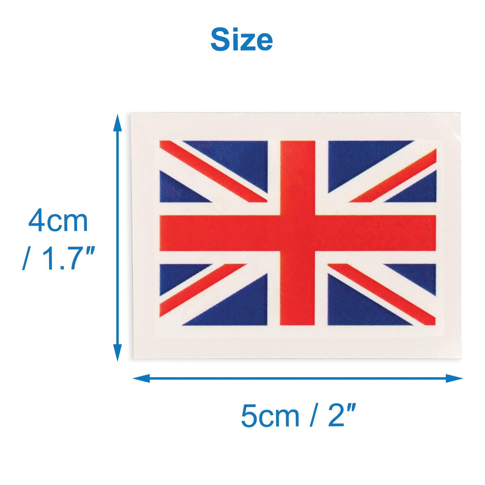 Baker Ross PJ153 Temporary Kids Union Jack Tattoos - Pack of 60