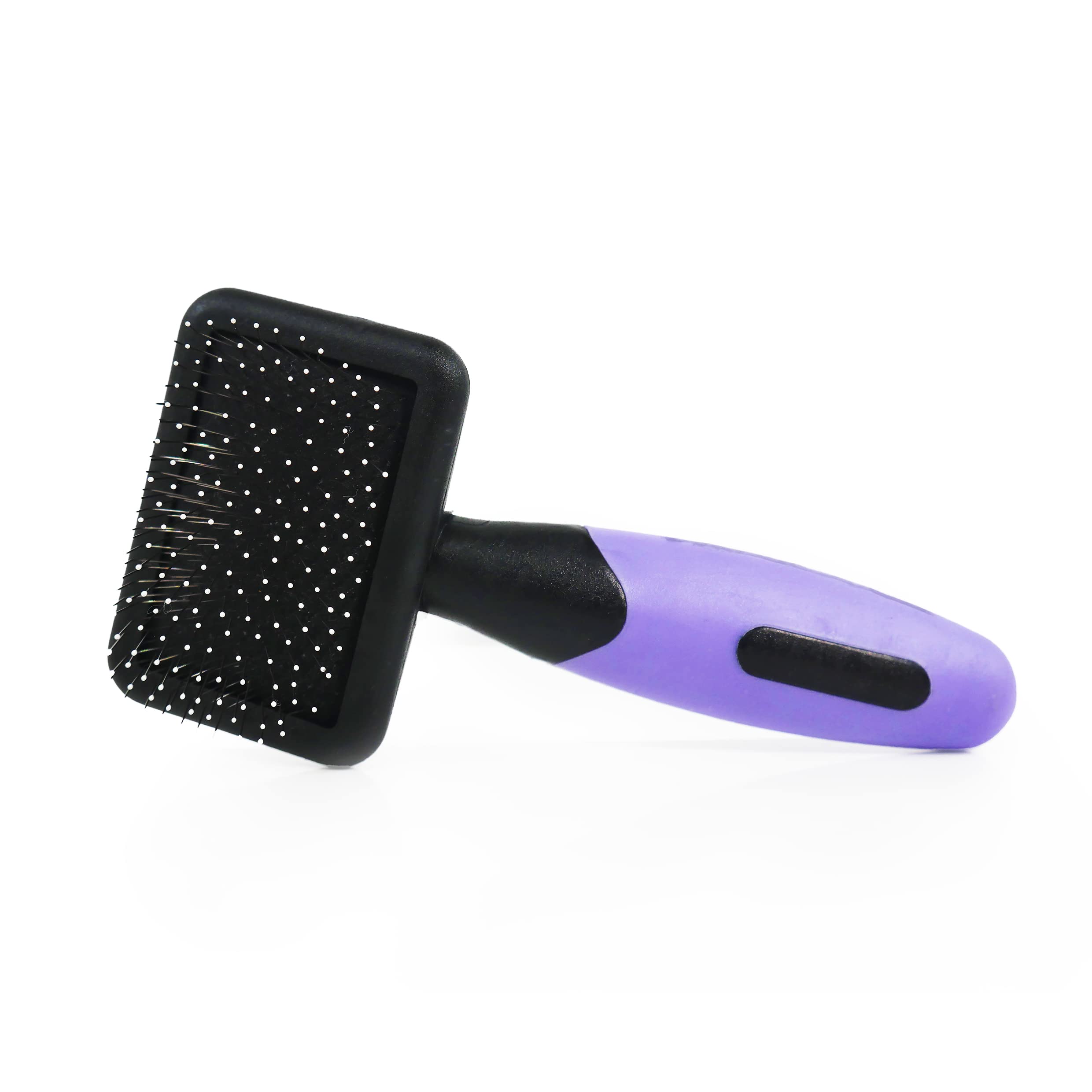 Rosewood Mini Gentle Slicker Brush for Small Animals | Removes Mats & Dead Hair | Purple/Black