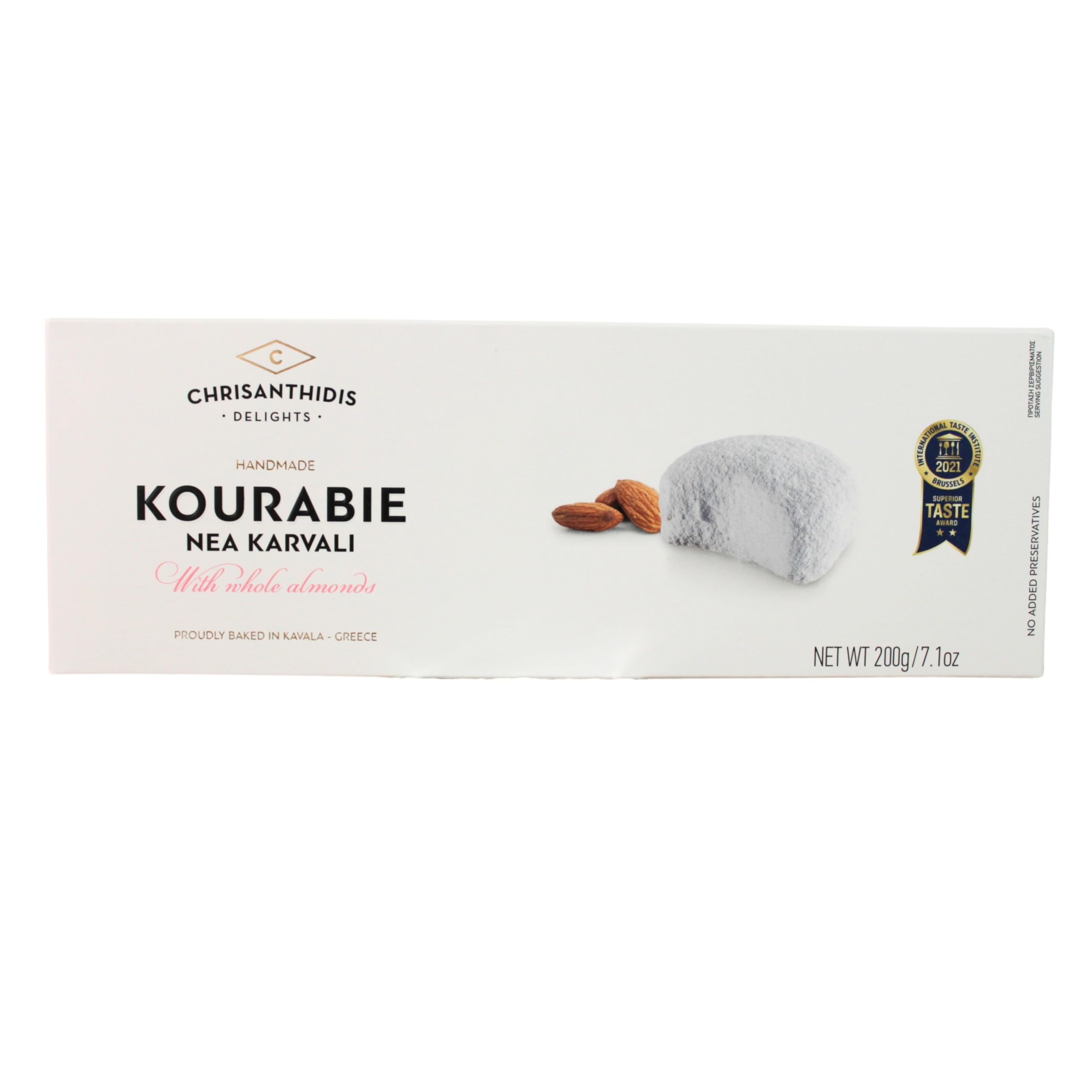 Chrisanthidis Delights Kourabie Almond Shortbread - Authentic Greek Recipe | 200g