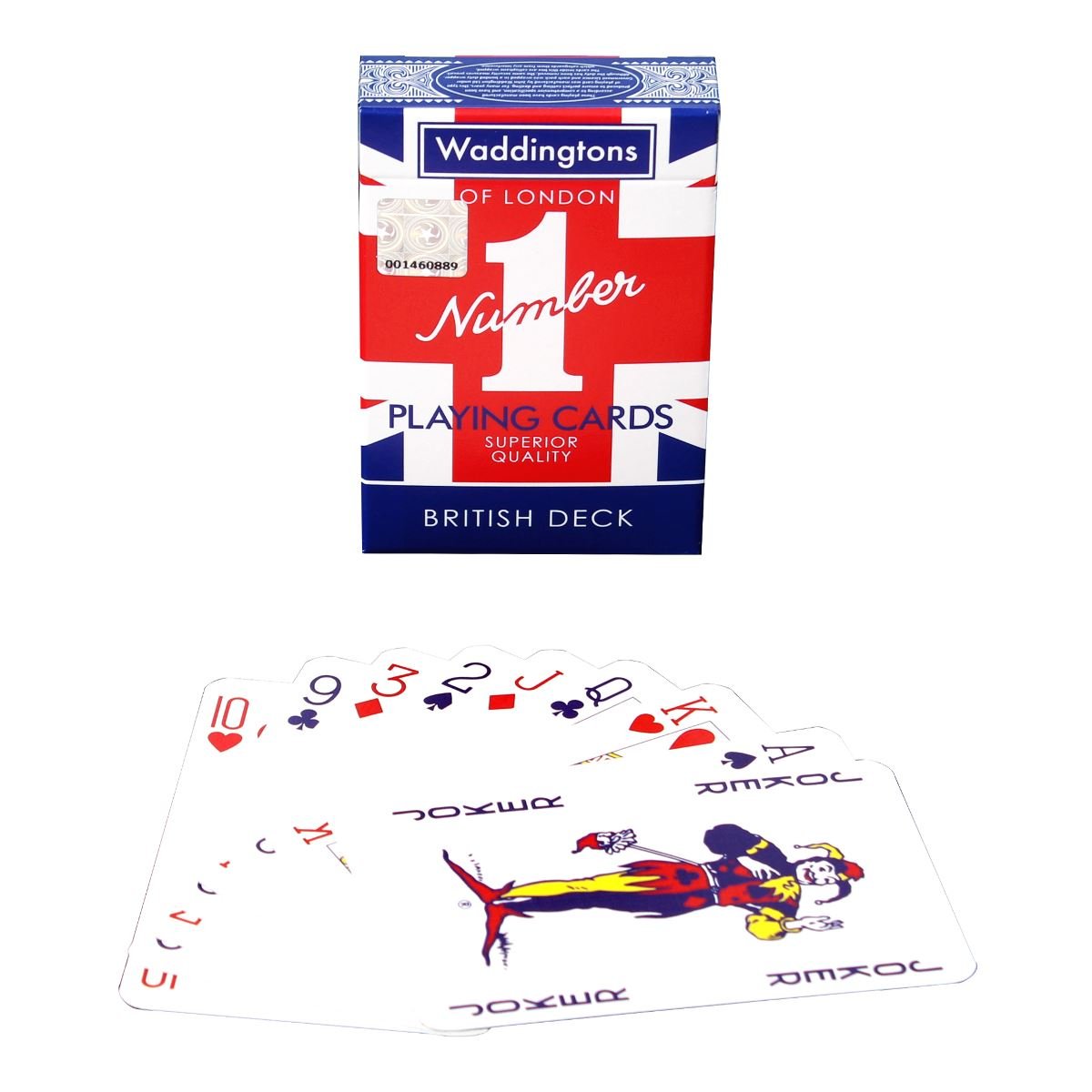 Waddingtons Number 1 Playing Cards - Union Jack Design | Linen Finish | Unisex Adult