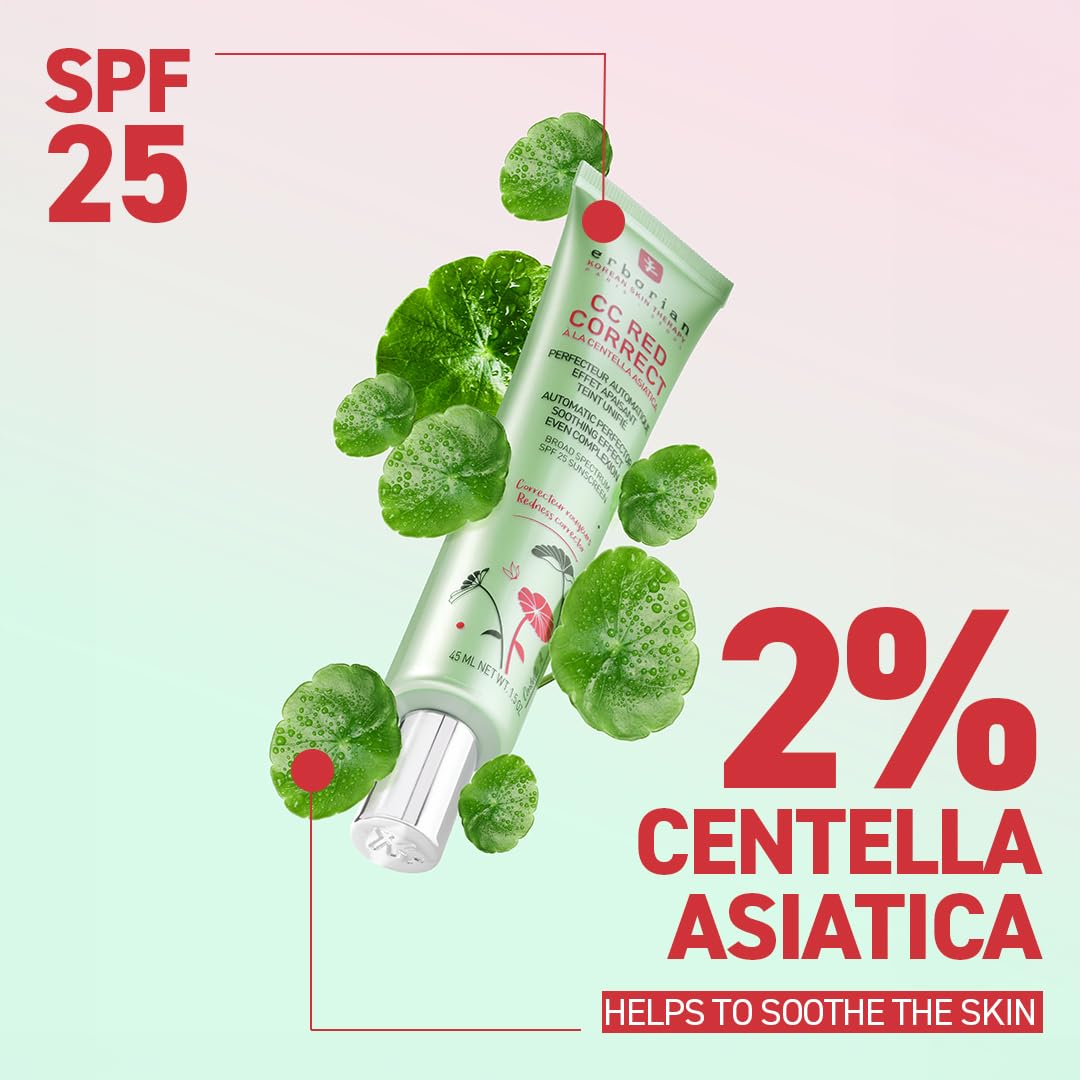 Erborian CC Red Correct with Centella Asiatica - Imperfection-Covering Cream (0.2 g)