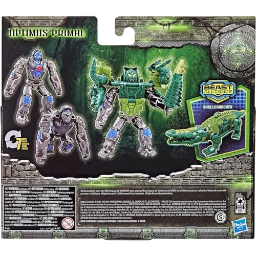 Transformers Beast Combiner 2-Pack: Optimus Primal & Skullcruncher - Convertible Action Figures for Ages 6+ 4