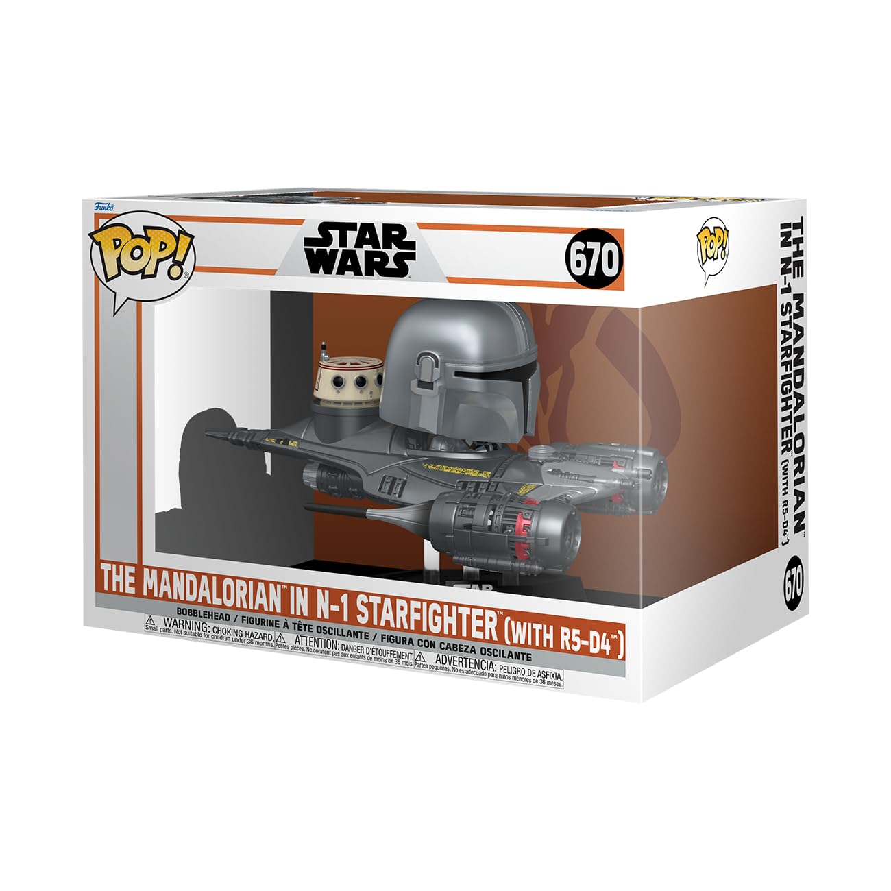 Funko Pop! Rides: Star Wars - The Mandalorian in N-1 Starfighter Vinyl Figure