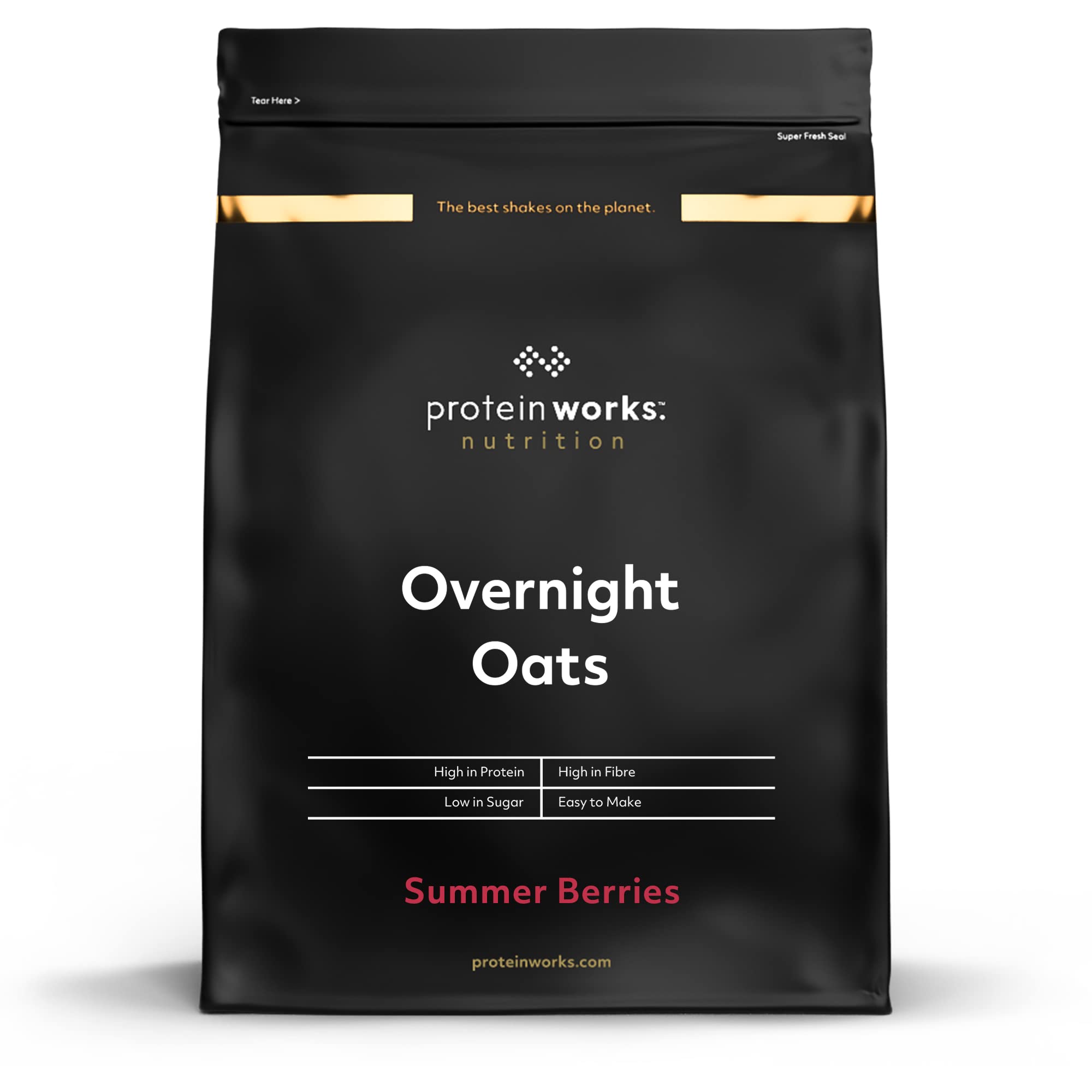 Protein Works Overnight Oats - High Protein Breakfast, Low Sugar, Summer Berries, 1 Kg 8