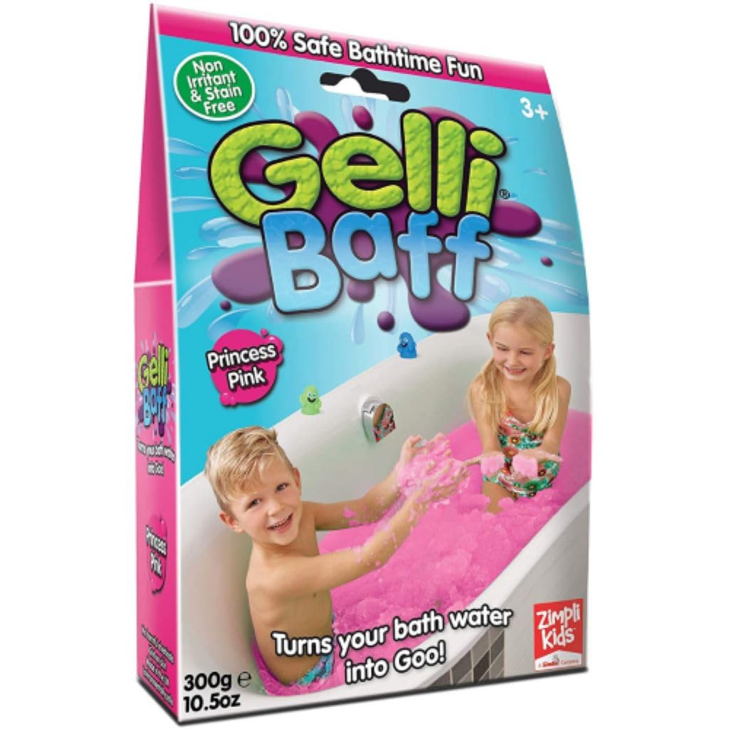 ZIMPLI Gelli Baff Pink Goo Powder for Bath Time | Skin Safe, Biodegradable | 300g Pack