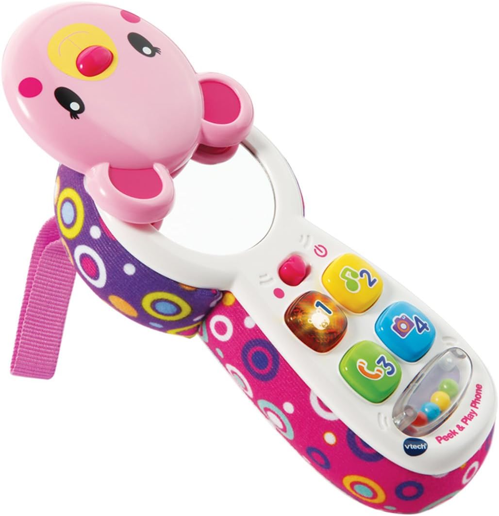 VTech Peek & Play Kids Mobile Phone - Educational Toy for Babies 3 Months+ with Lights, Sounds & Mirror