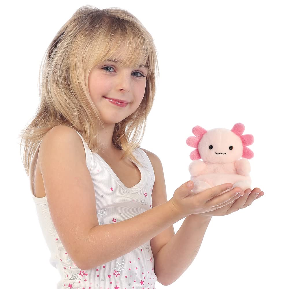 AURORA Palm Pals Ax Axolotl Soft Toy - Pink, 5 Inches | Collectible Beanie 6