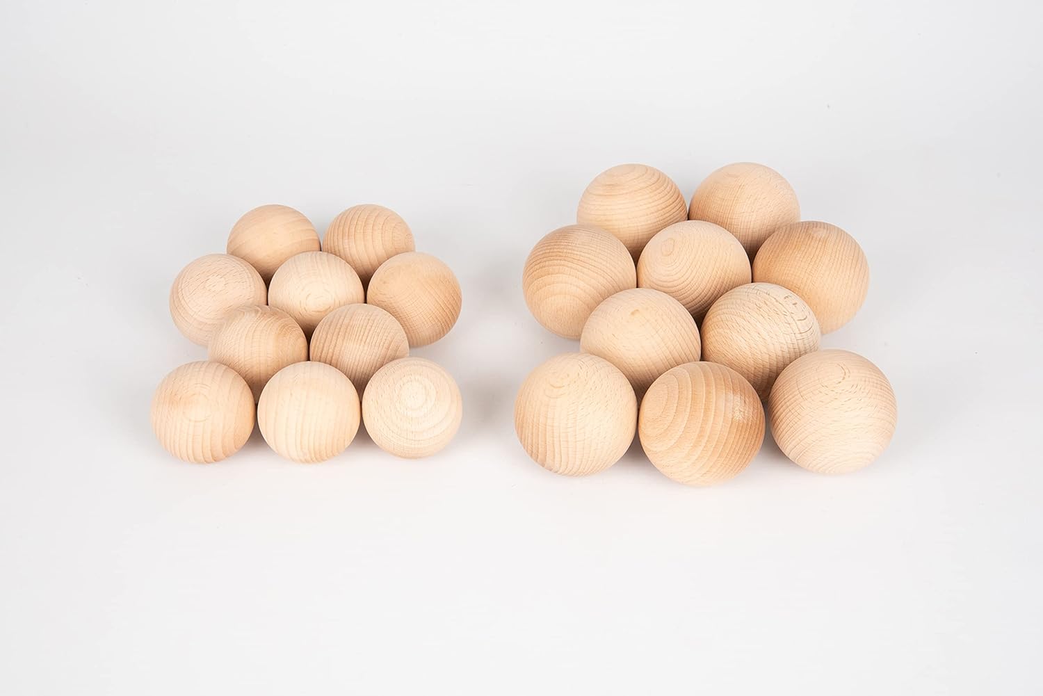 TickiT Wooden Sensory Heuristic Balls - Natural Beechwood Playset for Early Learning