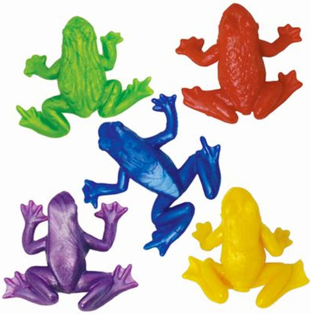 Multicolour Stretchy Frogs Party Bag Fillers - 24Pk for Kids Ages 3+