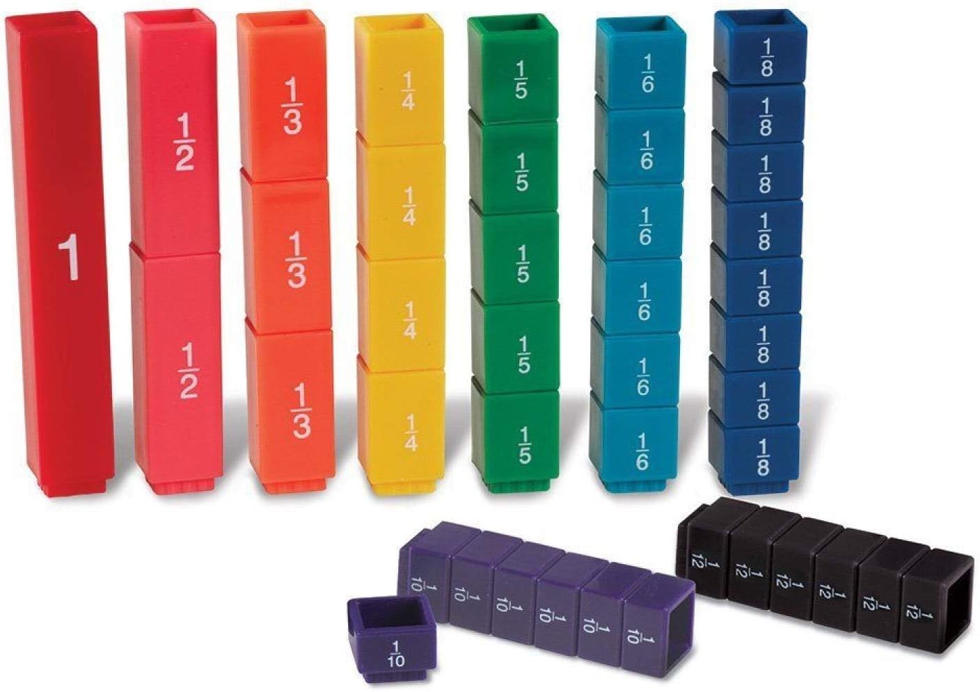 Learning Resources Fraction Tower Cubes - Educational Interlocking Math Manipulatives for Ages 6-10 6