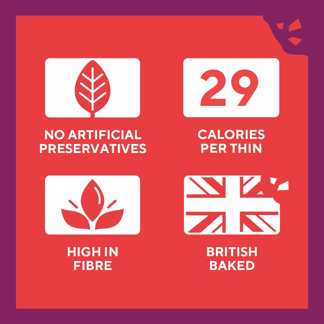 Ryvita Sweet Chilli Thins Flatbreads - Source of Fibre | 6 x 125g Packs | Made in the UK 2