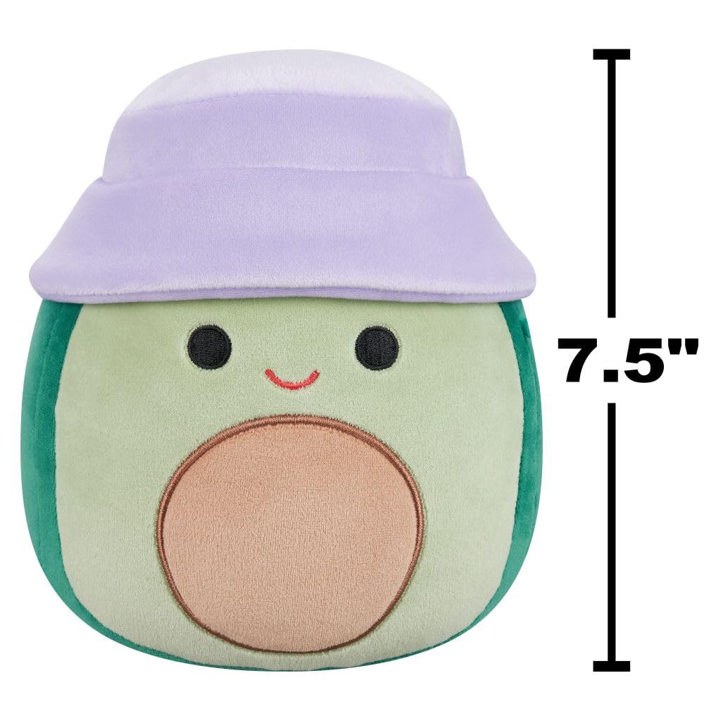 Squishmallows Austin the Green Avocado Plush - 7.5-Inch with Bucket Hat 3