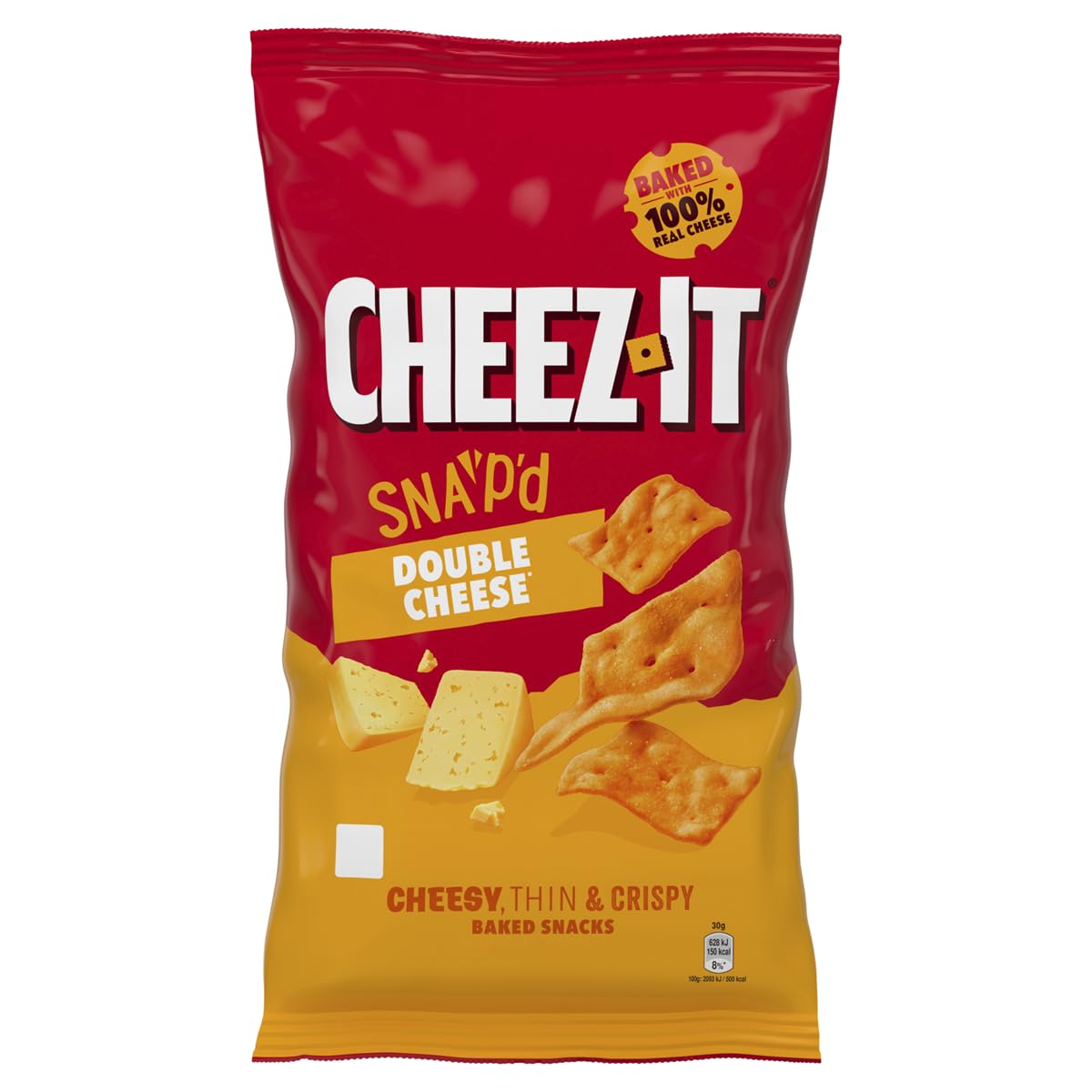 Cheez-It Snap'd Double Cheese Baked Snacks, 150g