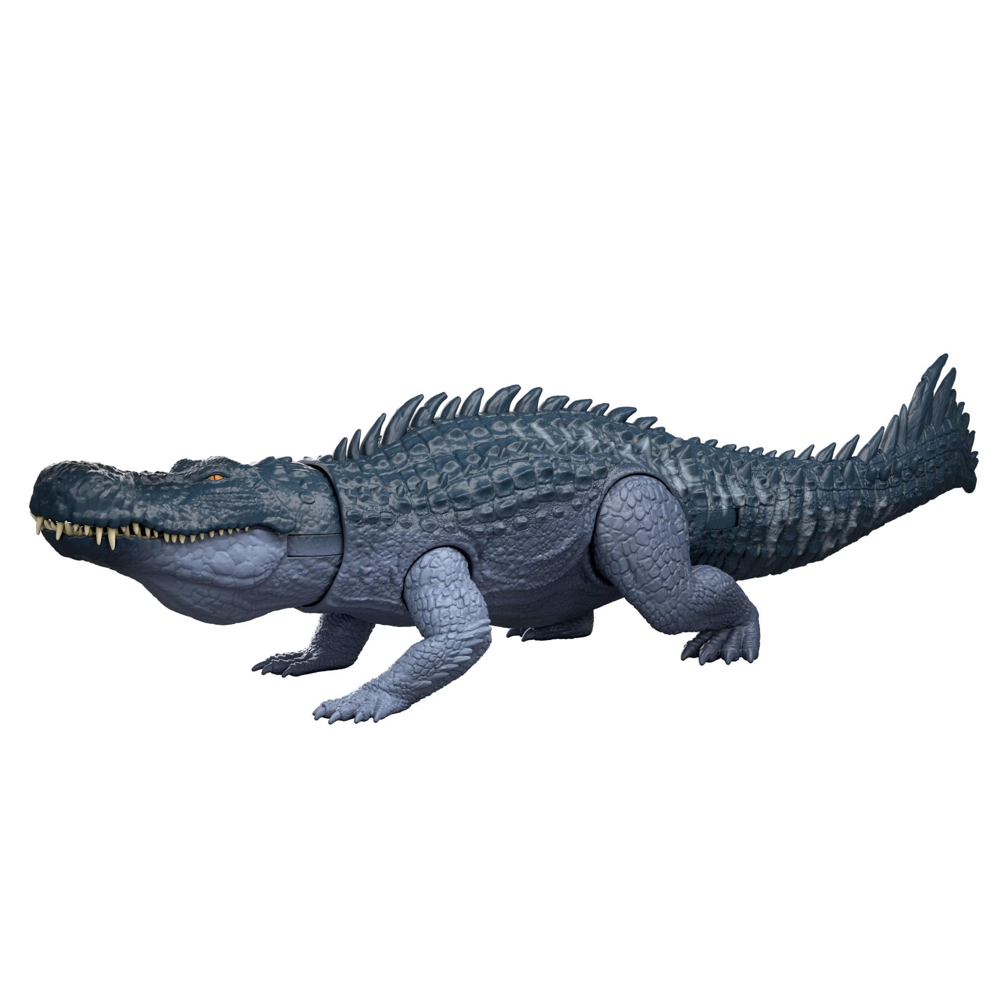 Mattel Jurassic World Rebirth Gigantic Thrashers Purussaurus Dinosaur Figure | 14.7 Inches Long | Ages 4+