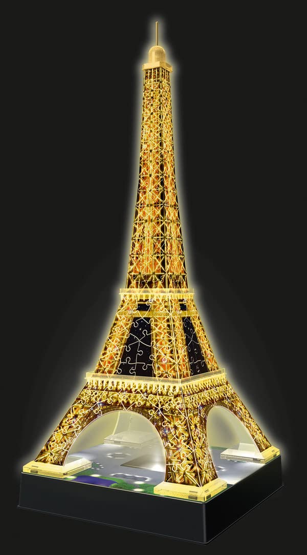 Ravensburger Eiffel Tower 3D Puzzle - Night Edition with LED Lighting, 216 Pieces 2