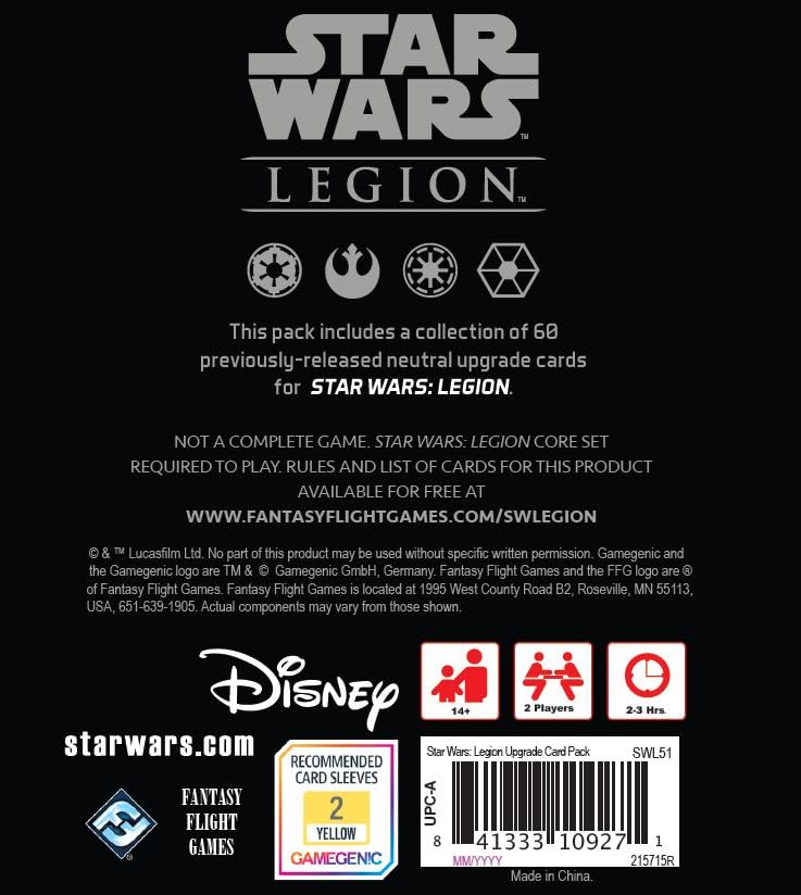 Atomic Mass Games Star Wars: Legion Upgrade Card Pack – Miniatures Game Expansion 5