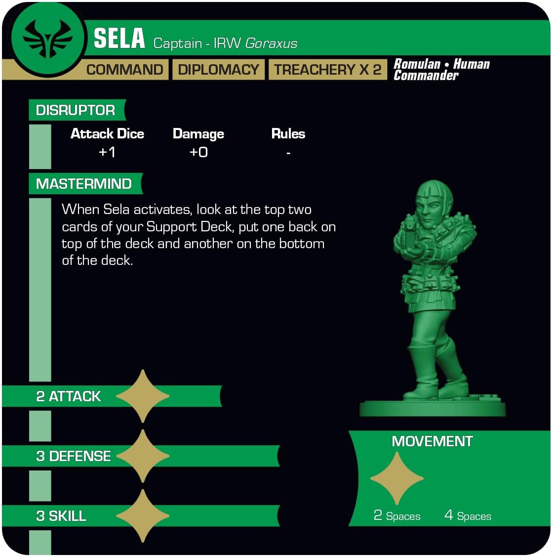 Gale Force Nine Star Trek Away Missions: Romulan Away Team Commander Sela Expansion