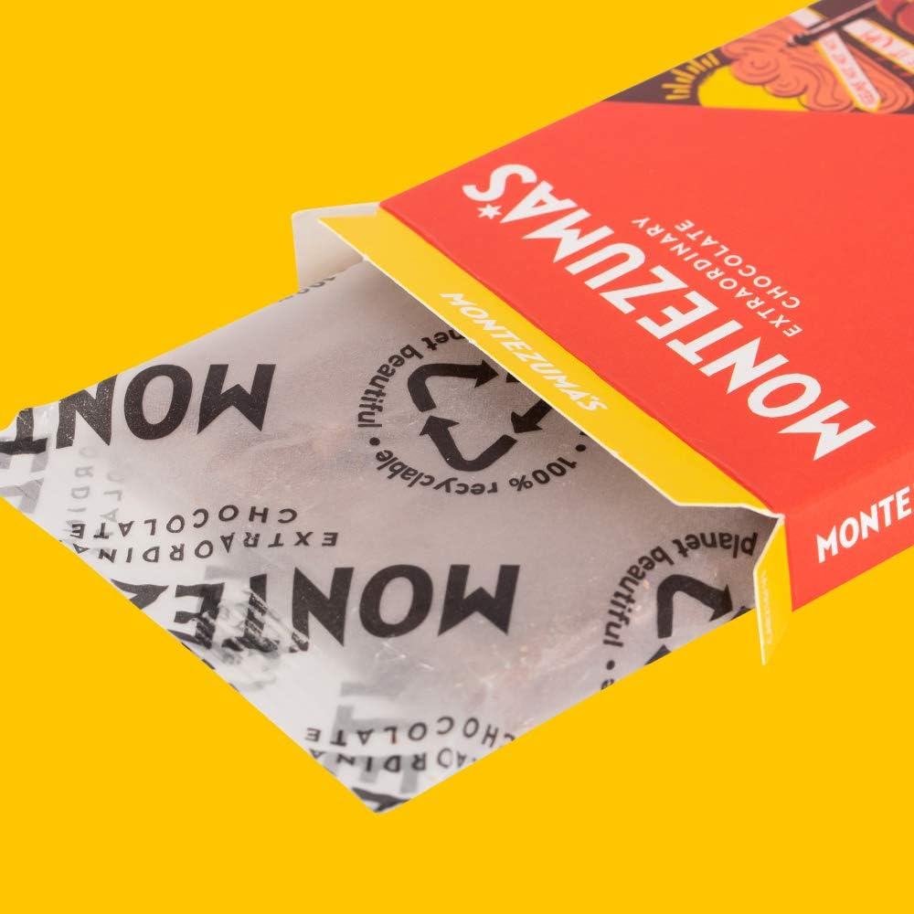 Montezuma's Chilli Bonkers 74% Kakao Zartbitterschokoladentafel mit Bio-Chili – Vegan, Glutenfrei, 90g