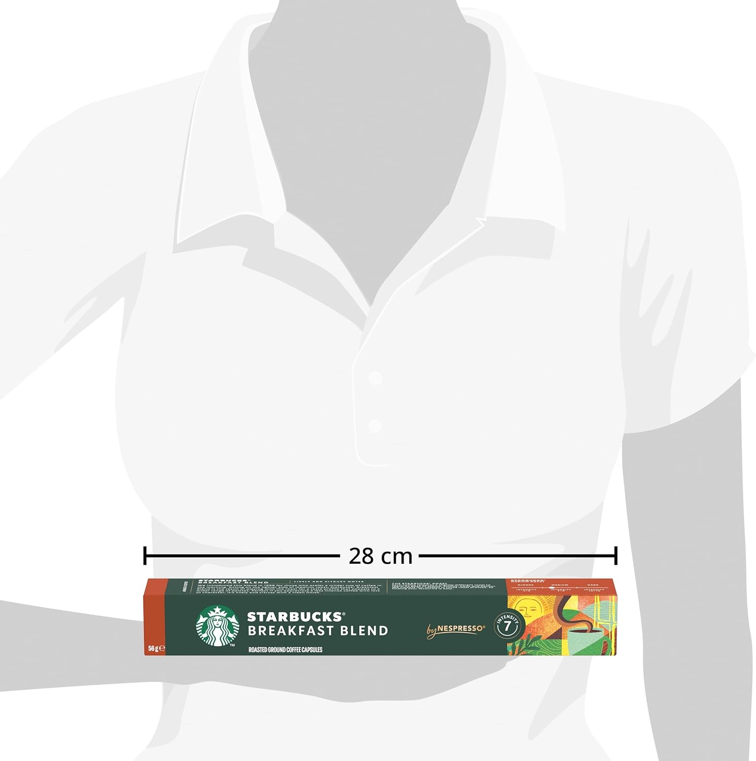 STARBUCKS - Breakfast Blend Medium Roast Coffee Capsules, 60 Capsules (6 x 10) for Nespresso Machines