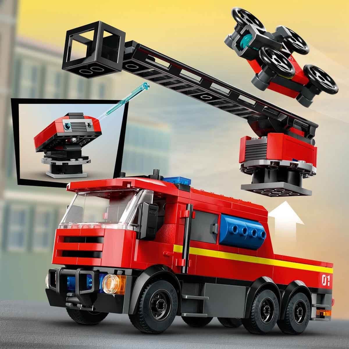 LEGO City Fire Station with Fire Engine Toy Playset | Model 60414 | Ages 6+
