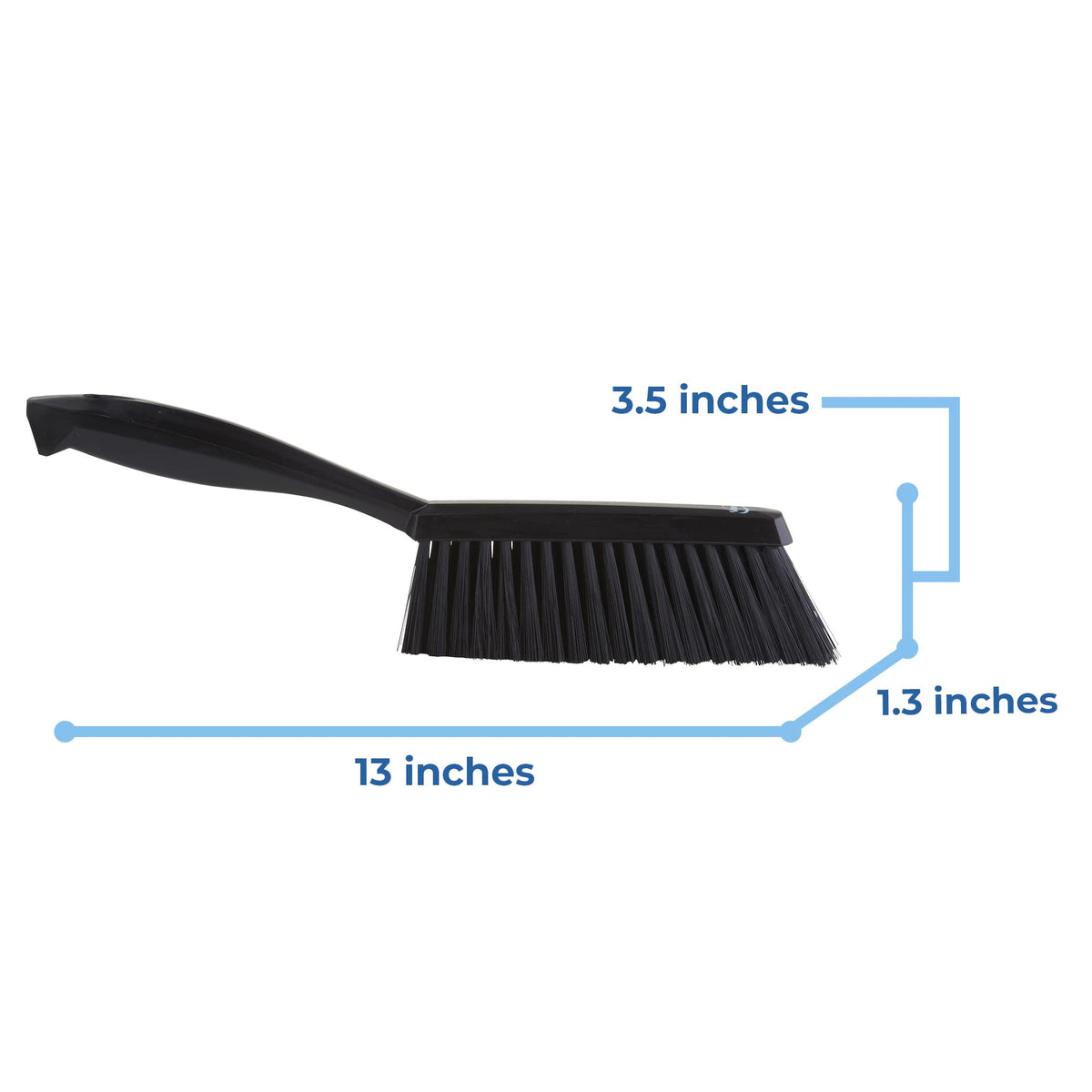 Vikan 45879 Hand Brush - Soft Bristles for Fine Particles | 330 mm Length | Black